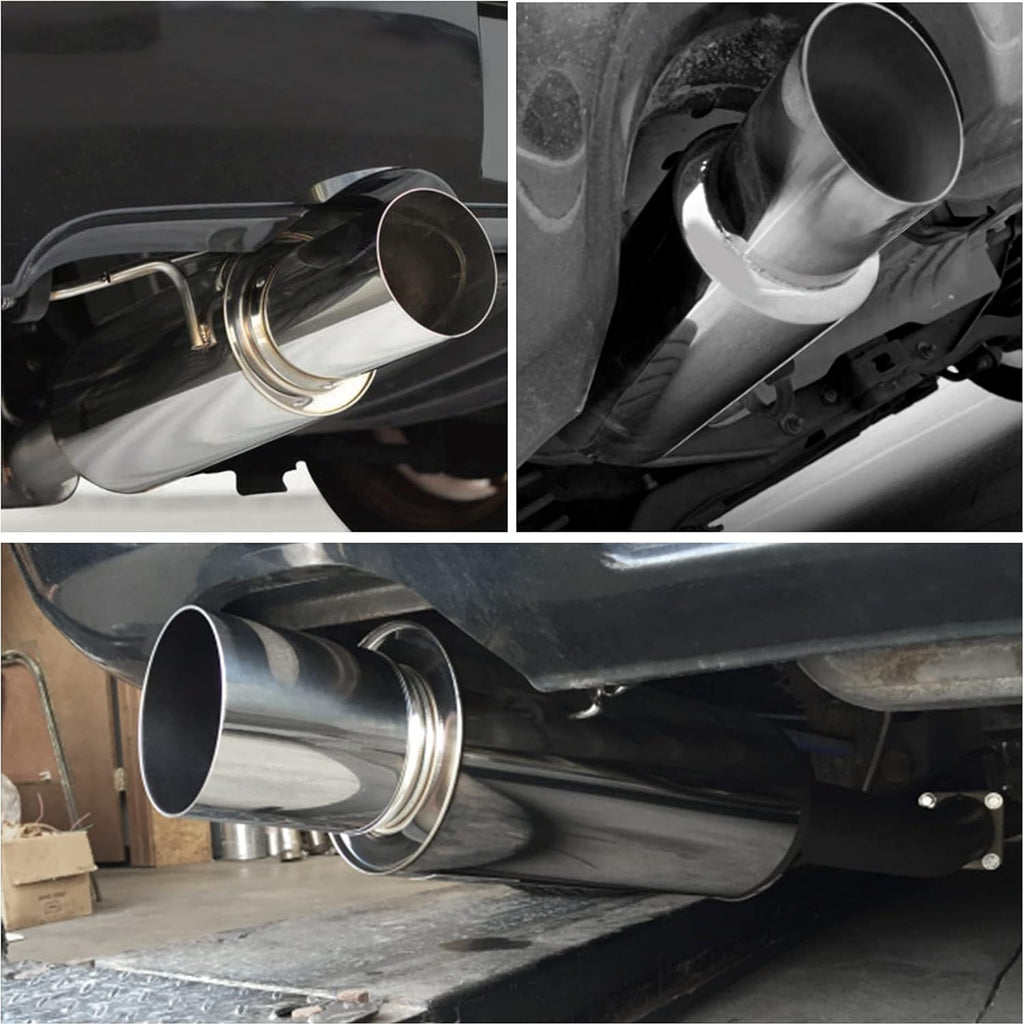 Stainless Steel Exhaust Tip, 18.5" Length, 2.5" Inlet 4" Outlet, Pack of 2 Q277994