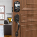 Fingerprint Keyless Entry Keypad Smart Electronic Deadbolt Door Lock with 2 Handles Set Oil Rubbed Bronze S184