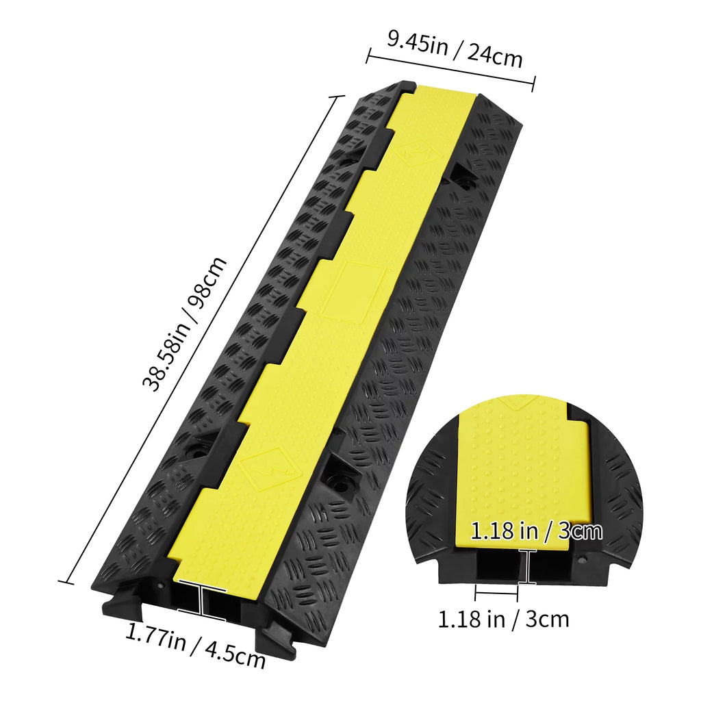 3 PCs 2 Channel Cable Protector Ramp E83420