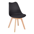 Grey Mid Century Modern Side Chair with Wood Legs Set of 2 W355