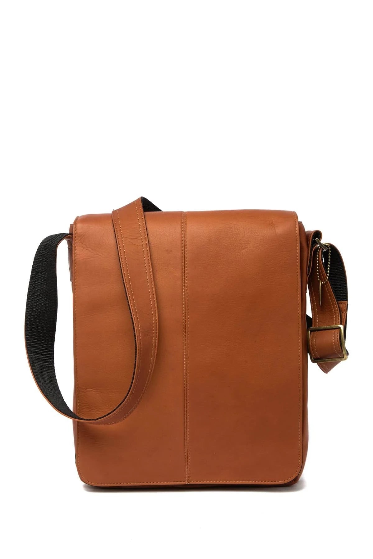 Tan Small Vertical Messenger Bag Y766