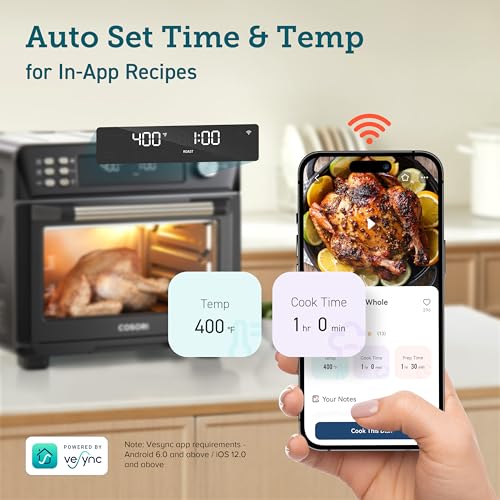 12-in-1 Air Fryer Toaster Oven Combo with 3 Accessories K510