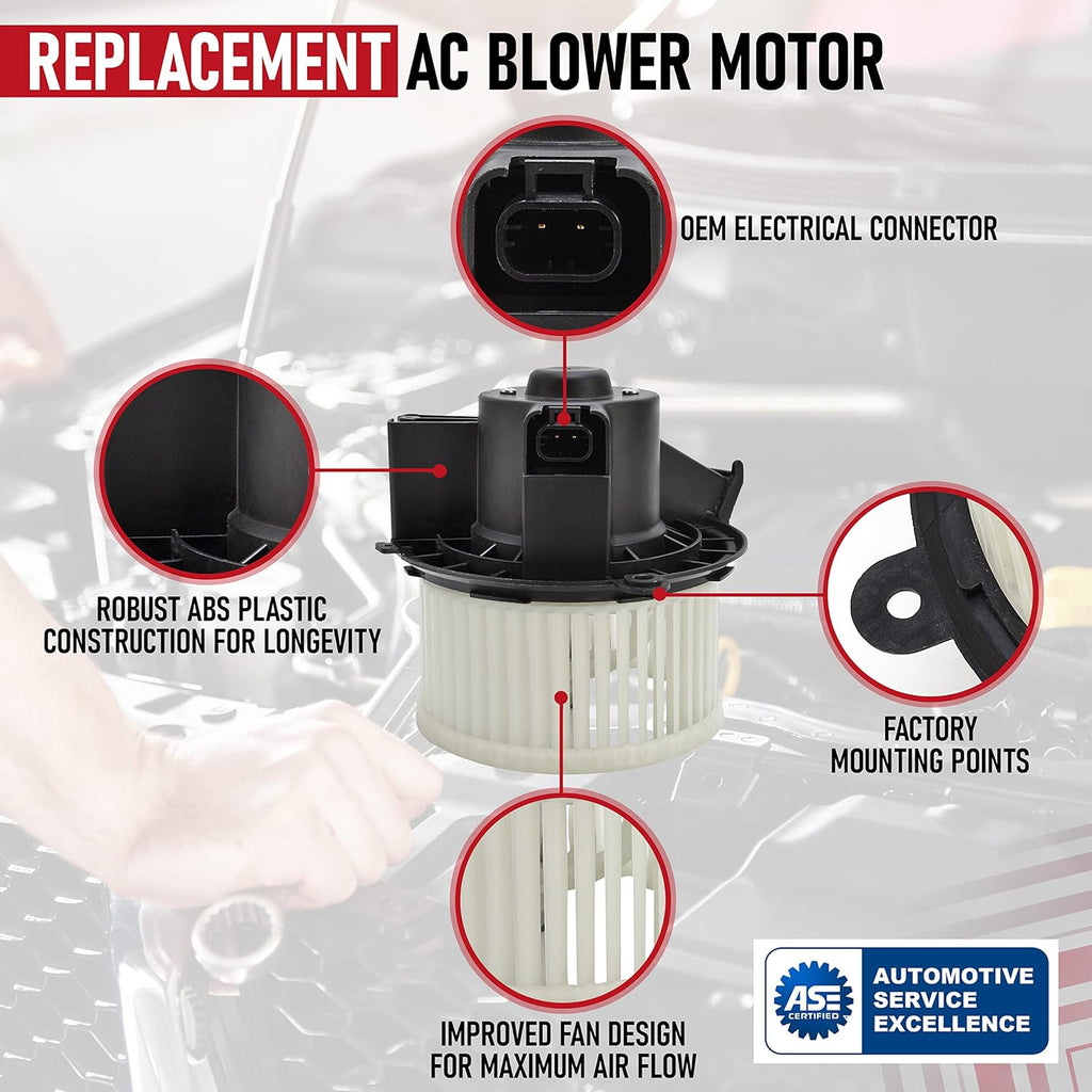 AC Heater Blower Motor with Fan, Pack of 2 B640480