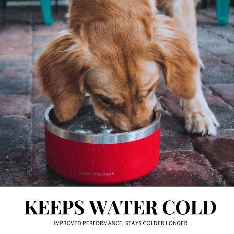 Stainless Steel Non Slip Insulated Dog Bowl I845