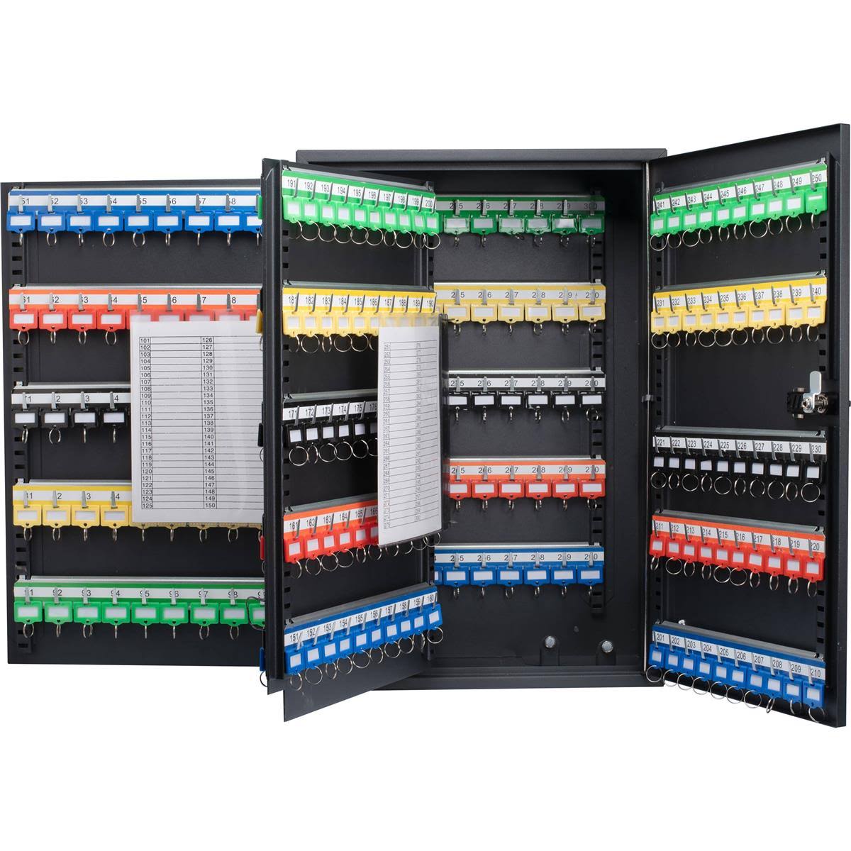 300 Position Adjustable Key Cabinet with Combination Lock Black Z62847