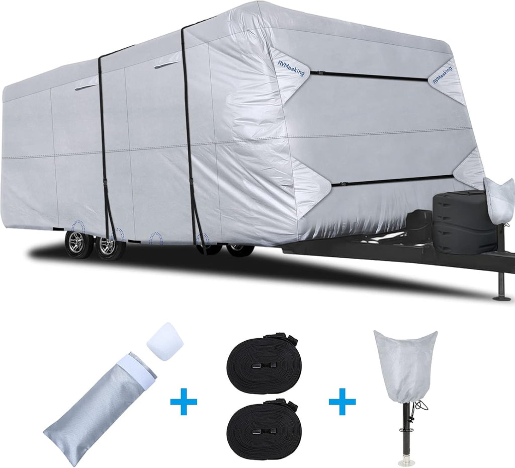 Rip-Stop RV Cover Waterproof Camper Cover with Gutter Covers G57597