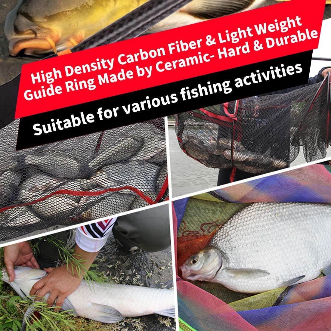 12 FT Carbon Fiber Telescopic Fishing Rod and Reel Combo with Carrier Bag P185252