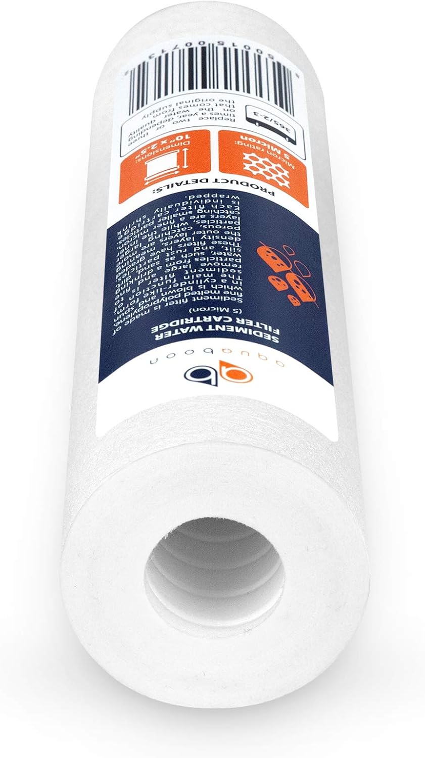 12 Pack 5 Micron 10 inch Reverse Osmosis Sediment and Carbon Filters B475