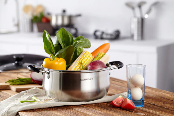 Stainless-Steel Casserole Pot with Glass Lid C151718