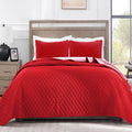Reversible Twin Quilt Bedding Set with Pillow Sham W93568