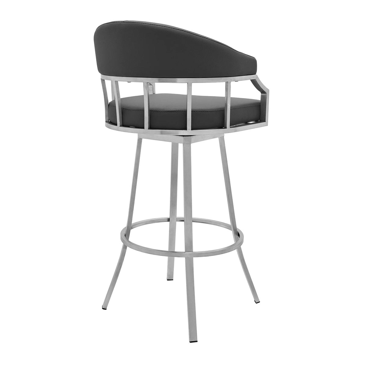 Gray Faux Leather Counter Stool C33528