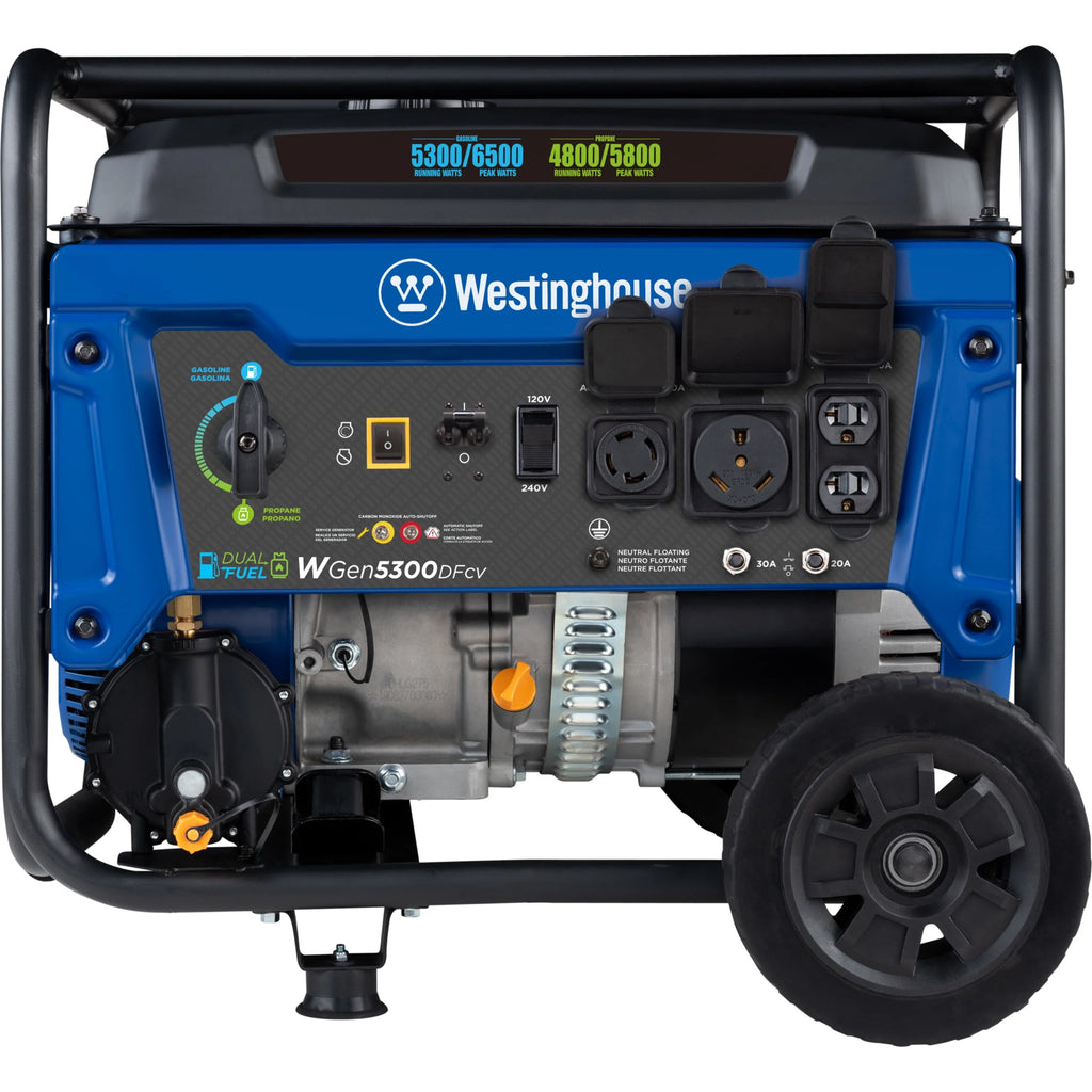 6500 Peak Watt Dual Fuel Portable Generator with CO Sensor V30110