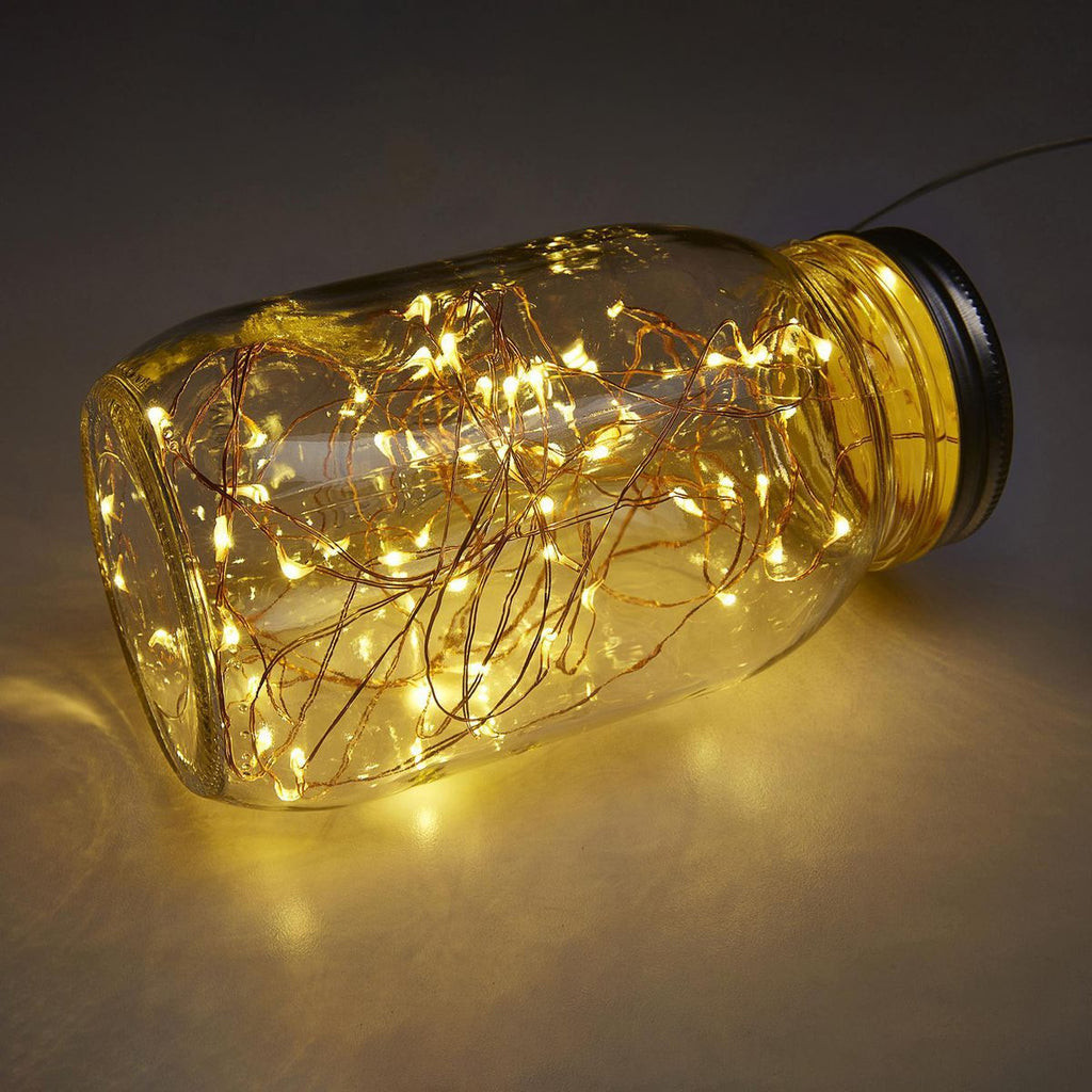 Warm White Copper Wire Lights with Remote J72160