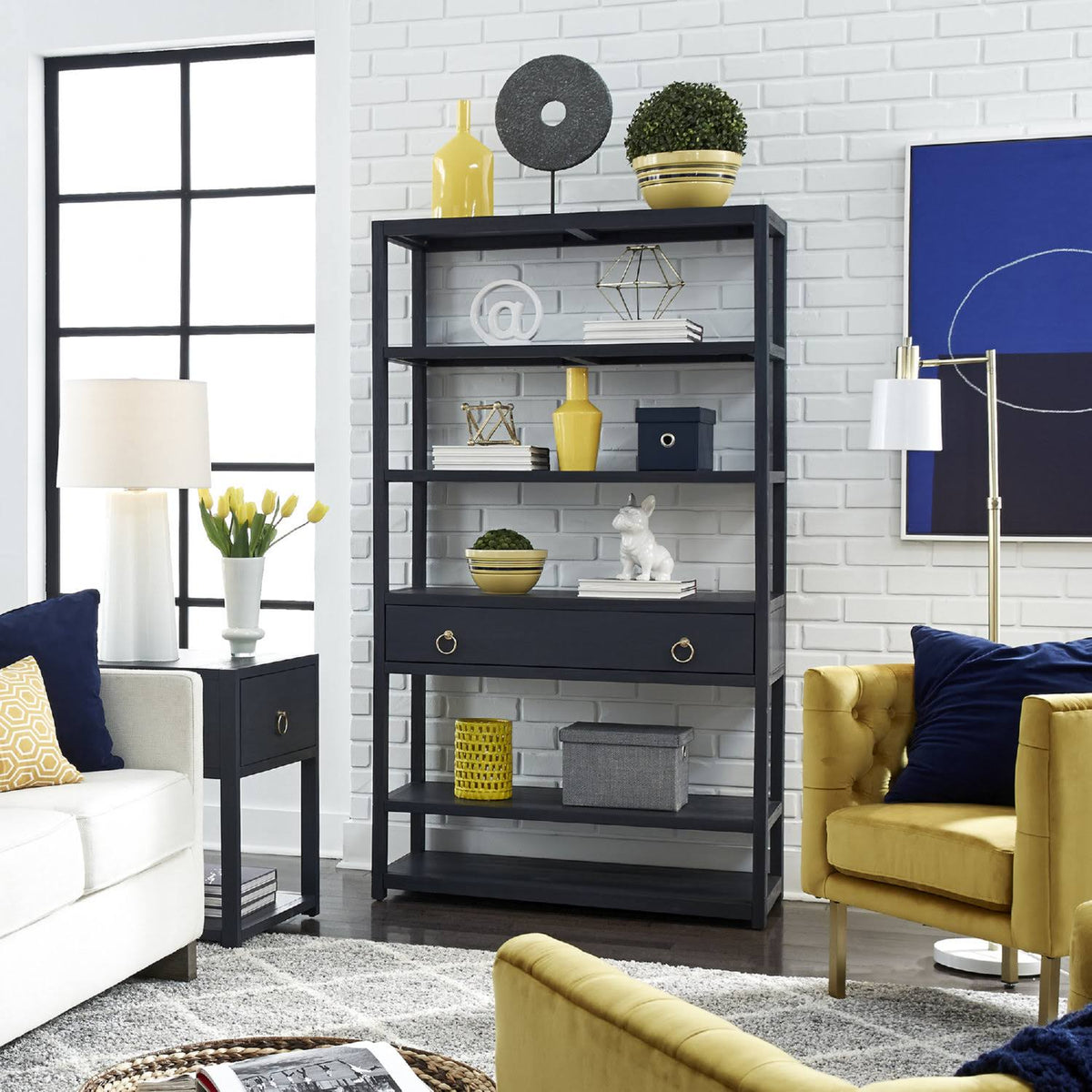 Midnight Accent Bookcase L2518