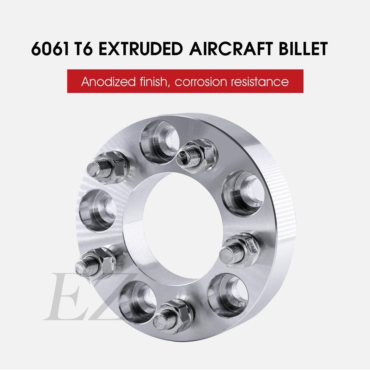4 Billet Wheel Adapters 5 Lug 5" to 5 Lug 5.5" Thickness 1.25 Inch V1735