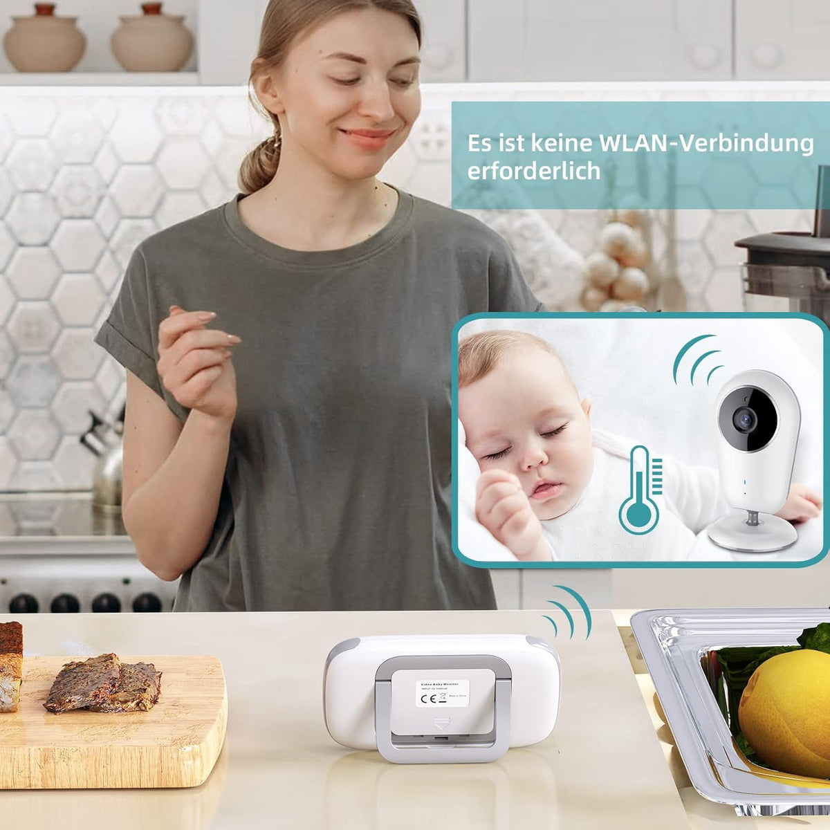 Baby Monitor with Camera and Audio, No WiFi, Night Vision D721