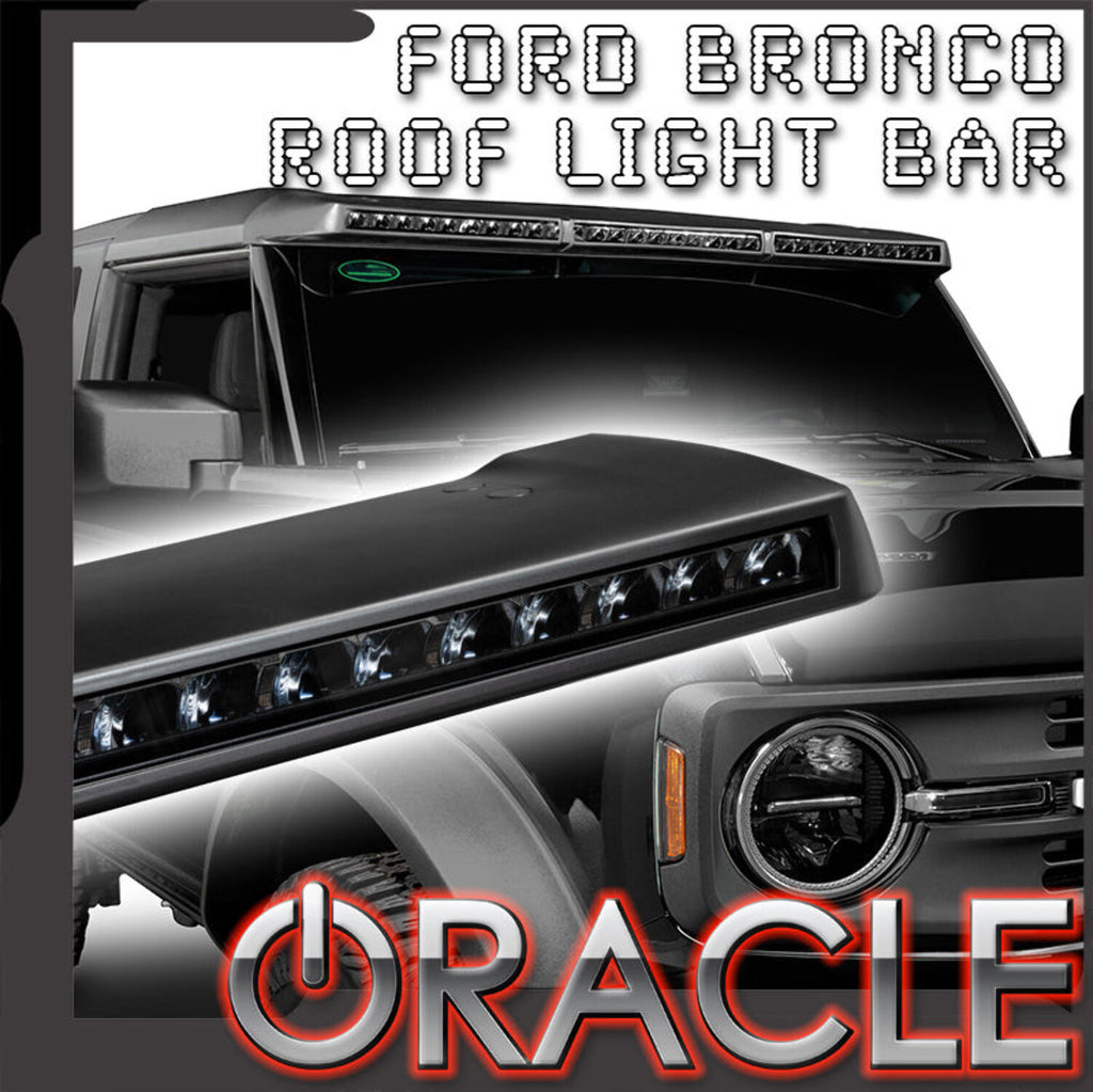 Black Integrated Windshield Roof LED Light Bar System E46809