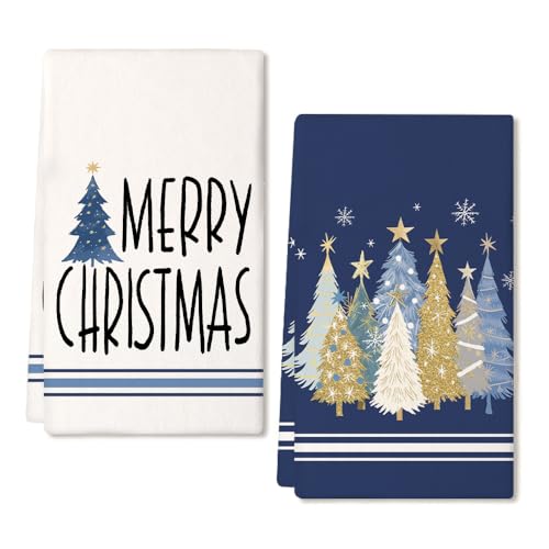 Red Xmas Tree Kitchen Towels Set of 2 M614621