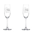 Set of 2 Glass Champagne Flutes 8 oz Stemmed T957101