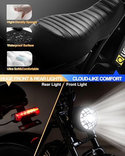 1500W Peak Motor 20" Fat Tires 28MPH Electric Bike with Dual Suspension & Brakes B865