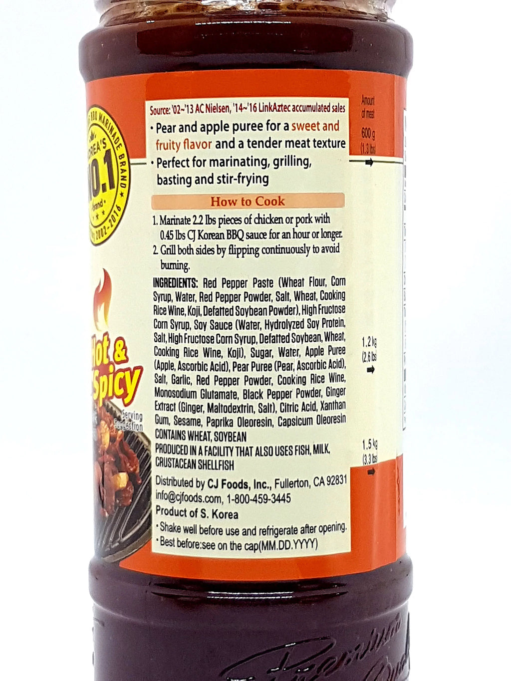 16.9 oz Pack of 2 Hot & Spicy Korean BBQ Marinade X55841