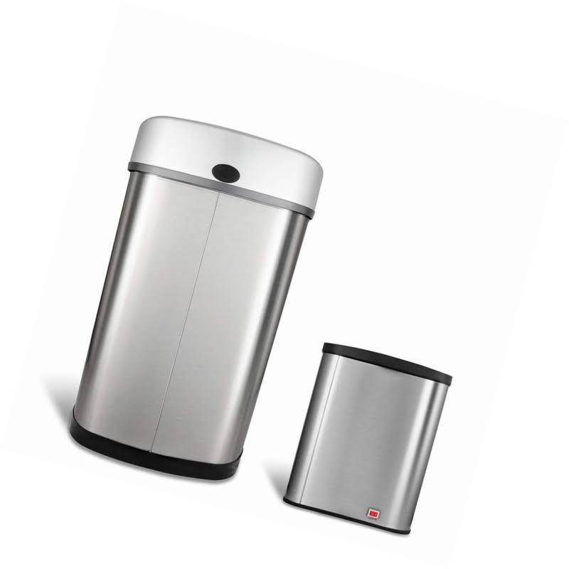 13 Gal 50L & 2 Gal 8L Stainless Trash Can Combo Set T885910
