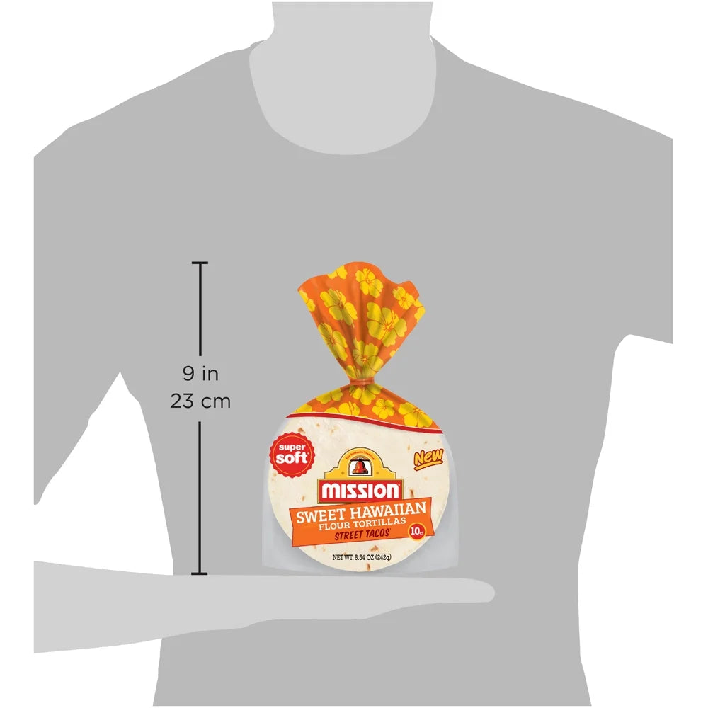 Super Soft Hawaiian Street Taco Flour Tortillas, 8.54 oz, 10 Count M347