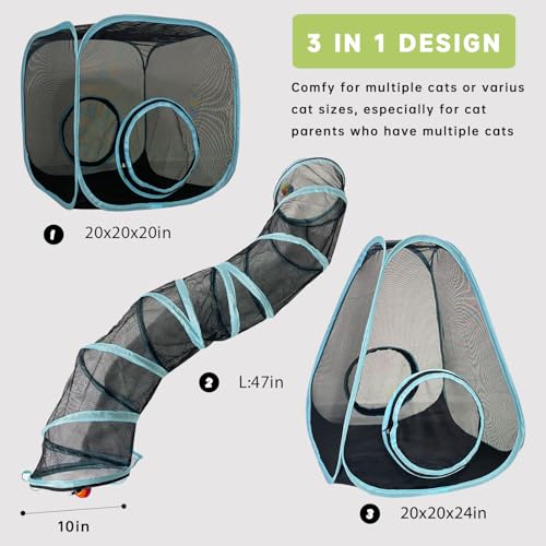 Collapsible Outdoor Cat Enclosures Tunnel Y5887