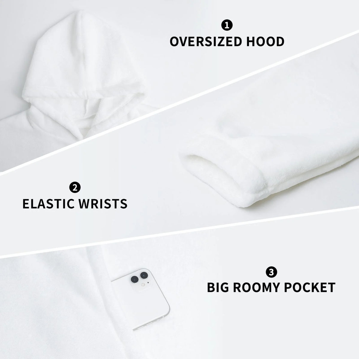 Sherpa Fleece Hooded Blanket W287