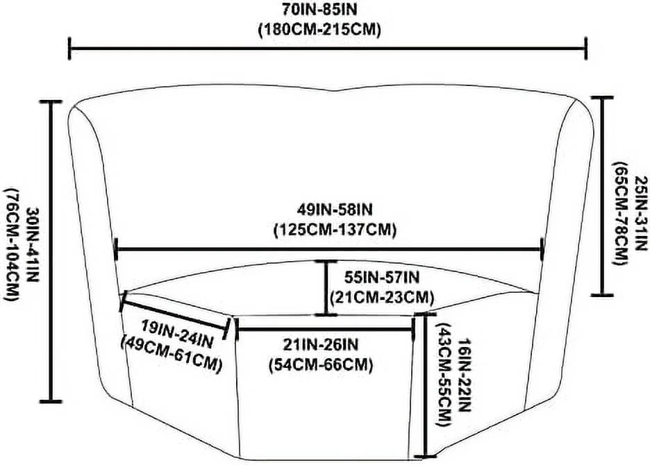 Velvet Stretch Corner Sofa Cover V34530