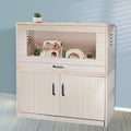 Hamster Cage with Storage Cabinet, Acrylic Panels, 31.5" L x 15.75" x 32.28" (Teak) S119