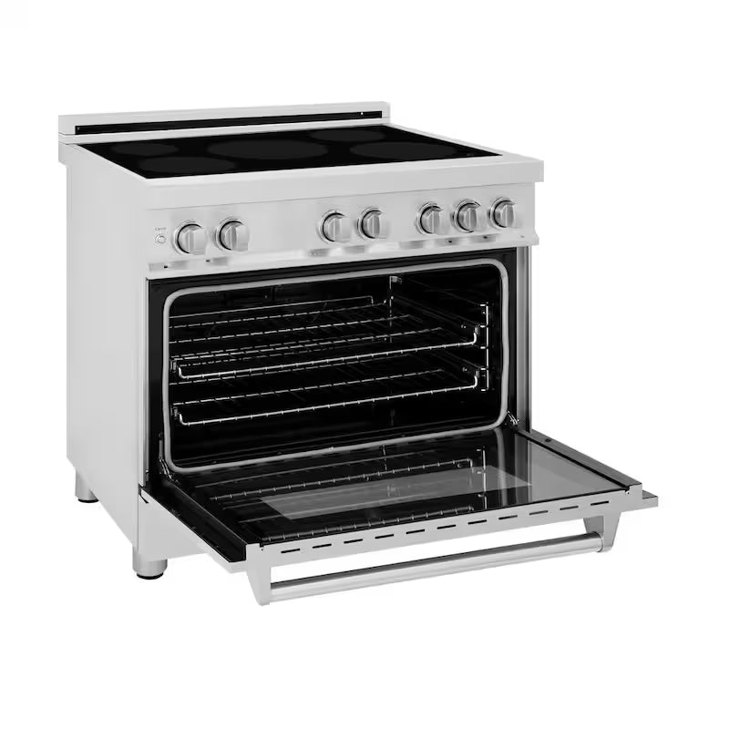 Freestanding Electric Range 4 Element Induction Cooktop Stainless Steel A53344