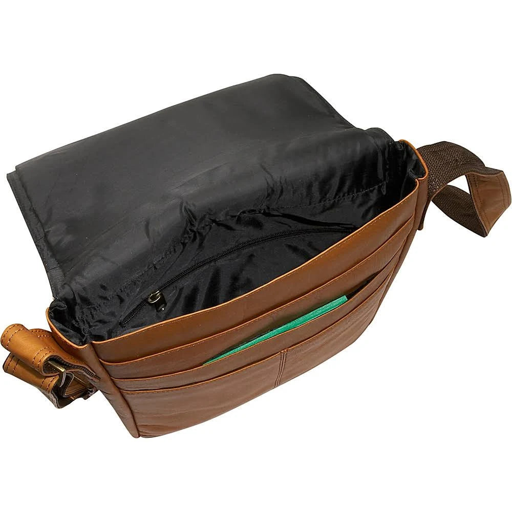 Tan Small Vertical Messenger Bag Y766