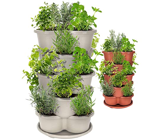 Terracotta 5-Tier Stackable Planter C85796