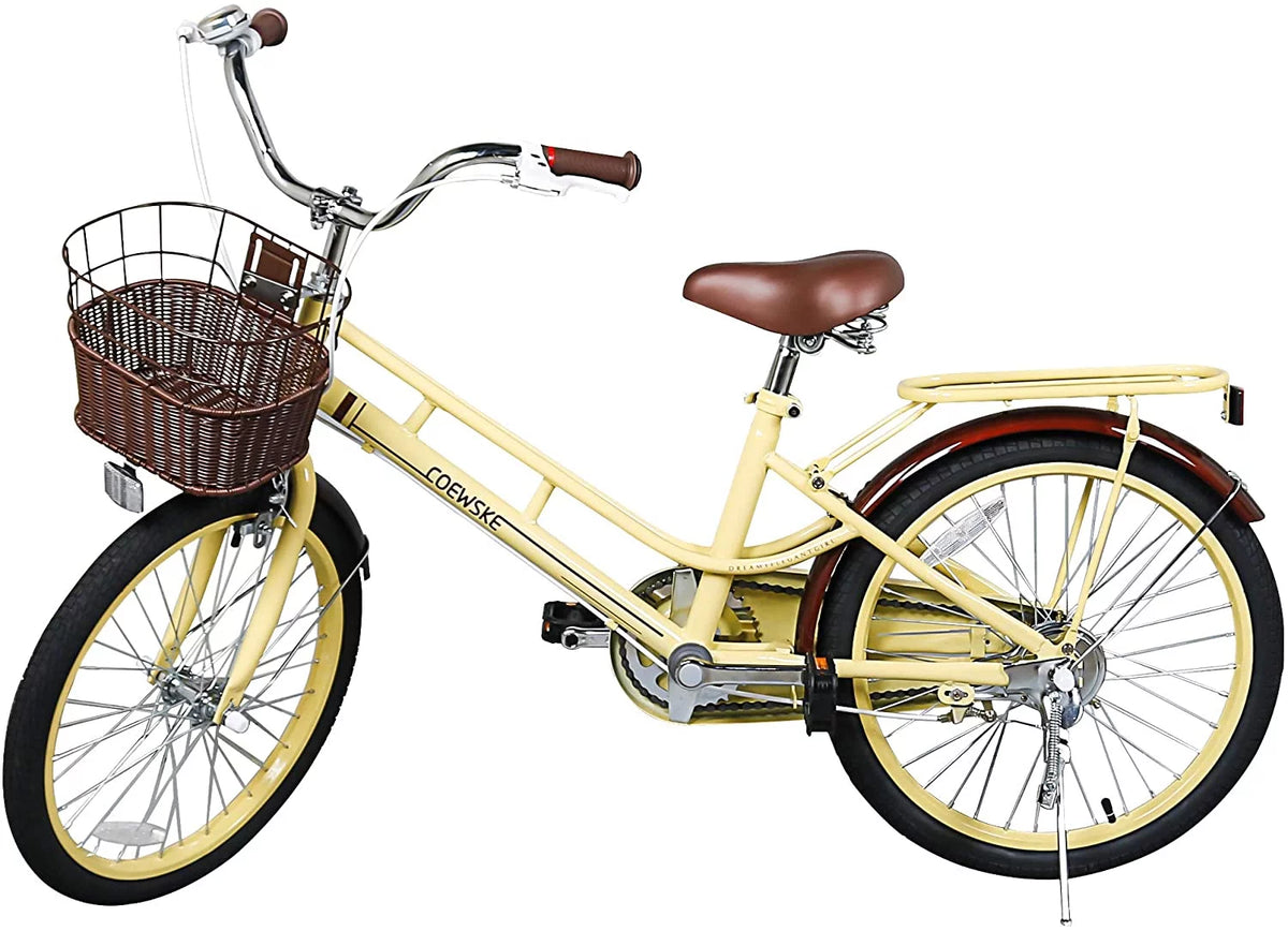 Kids 20 inch Bike with Hand Brake and Kickstand, Pink E855