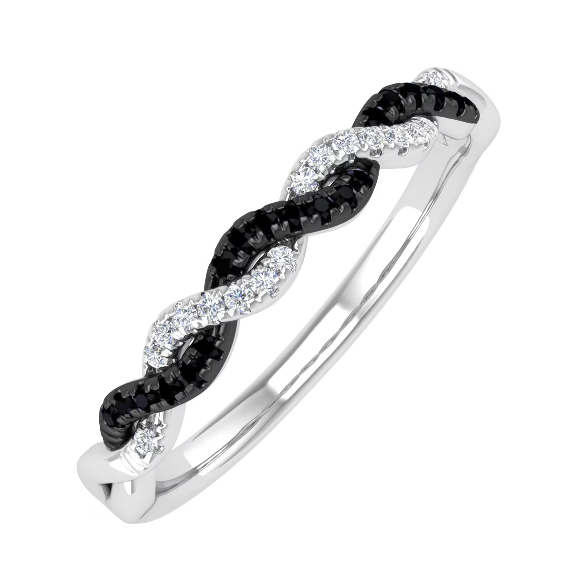 10k White Gold Diamond Wedding Band Ring W60895