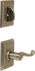 Satin Nickel Interior Lever Set with Single Cylinder, Pack of 2 F439264