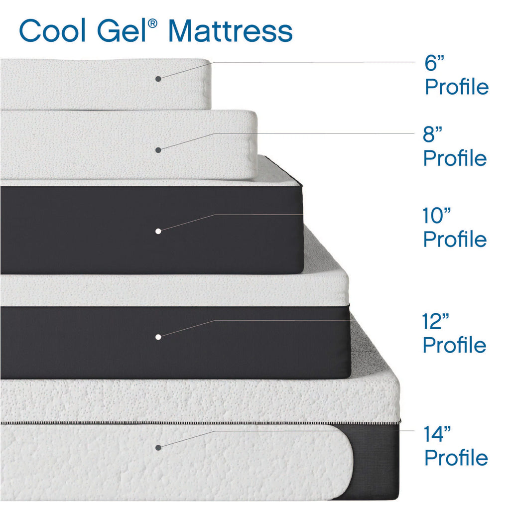 Queen Gel Memory Foam Mattress with 2 Pillows X863796