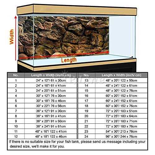 Rock Wall Aquarium Background Poster Fish Tank Decor T2270