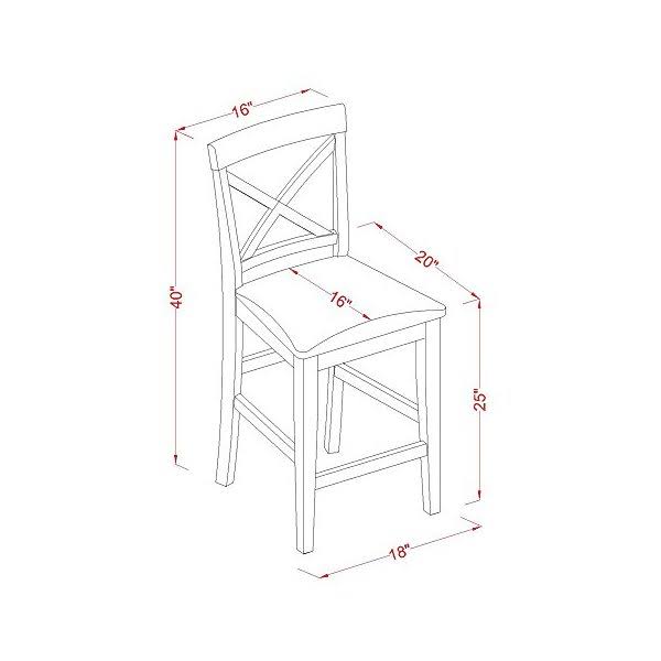 3 Piece Counter Height Table and 2 Chairs Set E2120