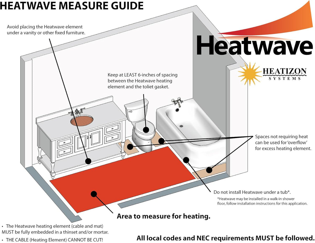 Floor Heating Cable 120V with GFCI Programmable Thermostat H110540