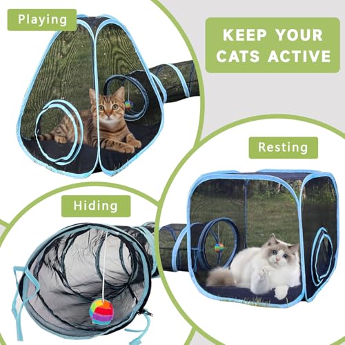 Collapsible Outdoor Cat Enclosures Tunnel Y5887