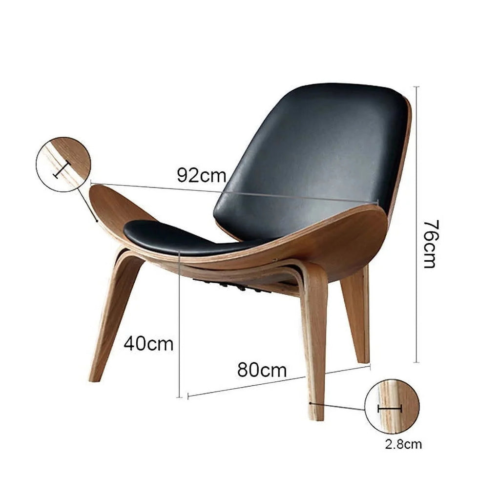 Ash Plywood Fabric Upholstery Lounge Chairs N854