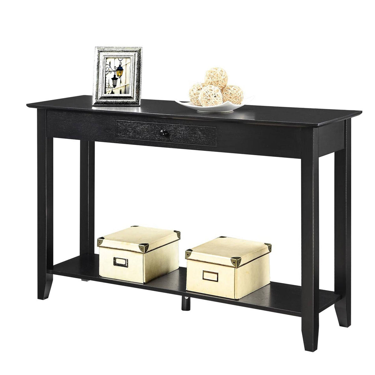 Espresso Single-Drawer Console Table O6461