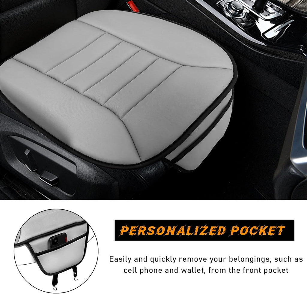 Gray Memory Foam Car Seat Cushion with Non-Slip Bottom M485816