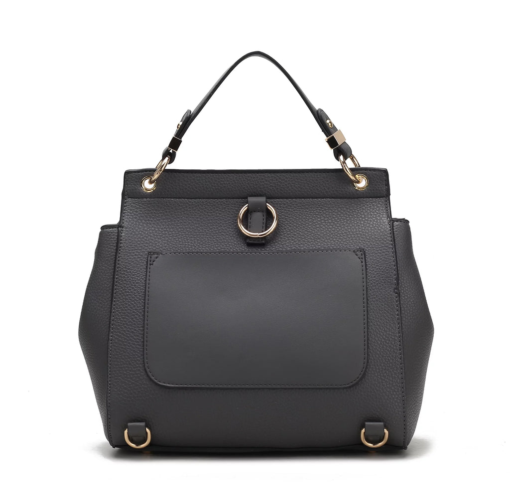 Vegan Leather 3-in-1 Satchel, Backpack and Crossbody D265035