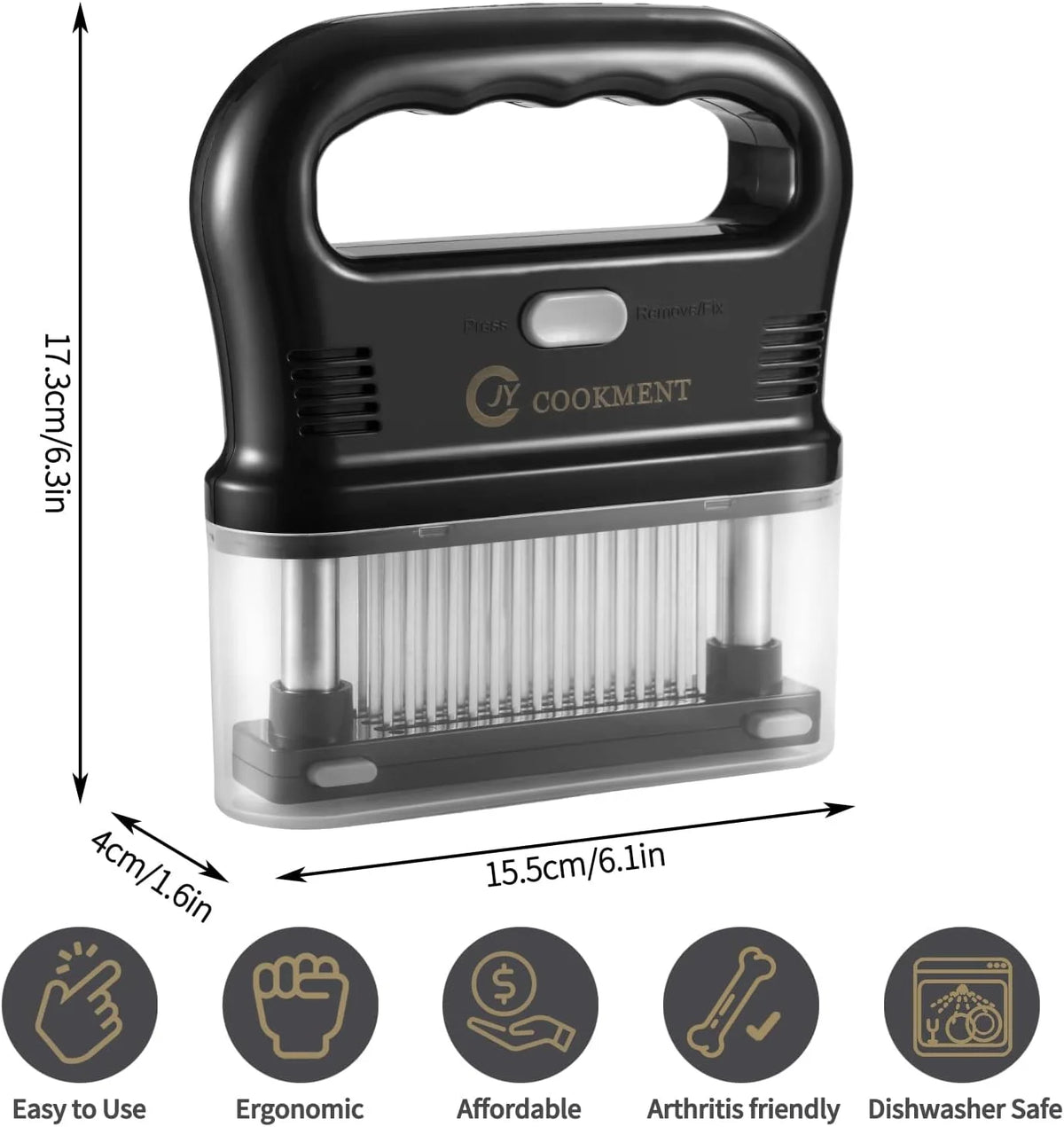 48 Stainless Steel Needle Blades Meat Tenderizer G11624