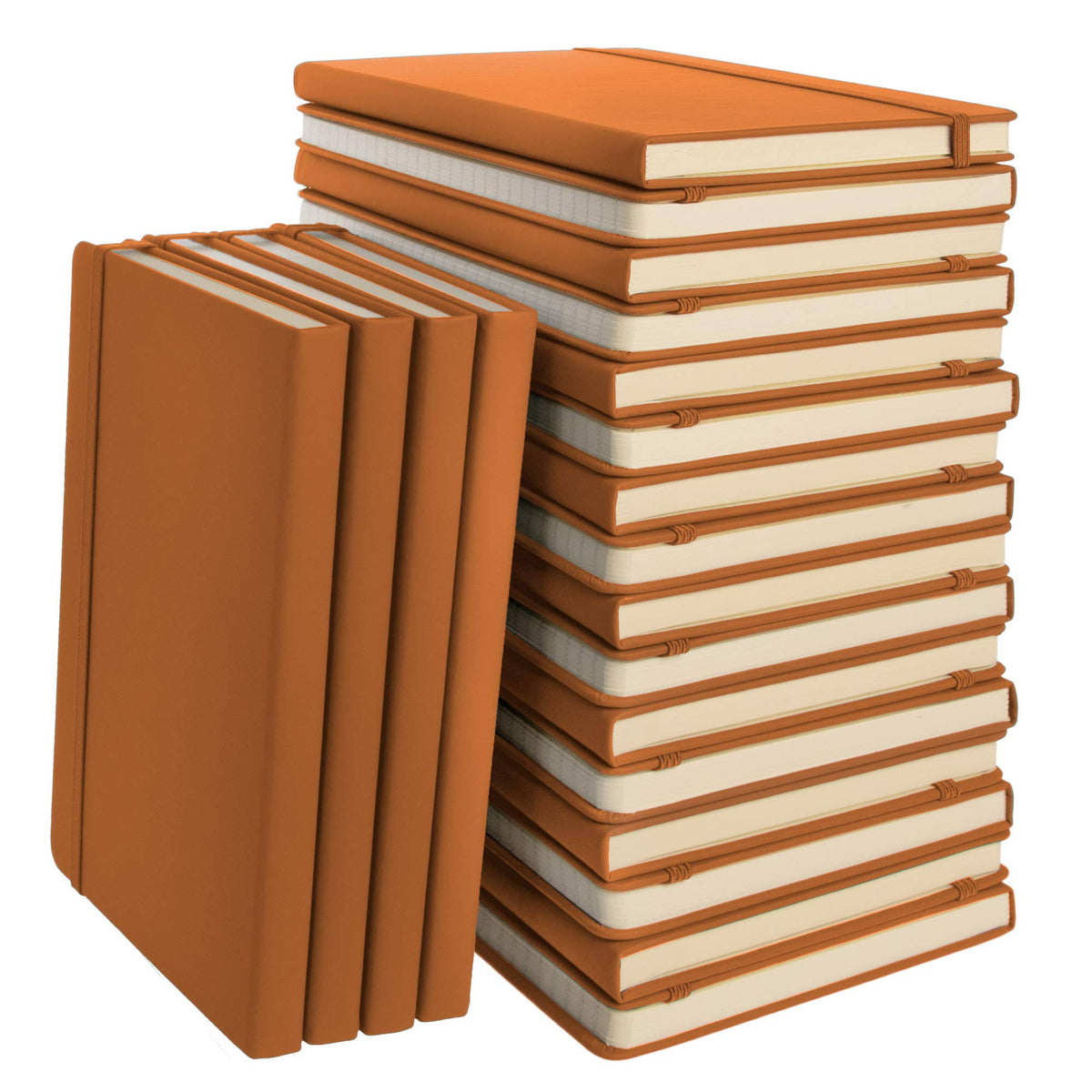 20pk A5 Hardcover Journal Notebook, 5.7x8.4, Brown E56184