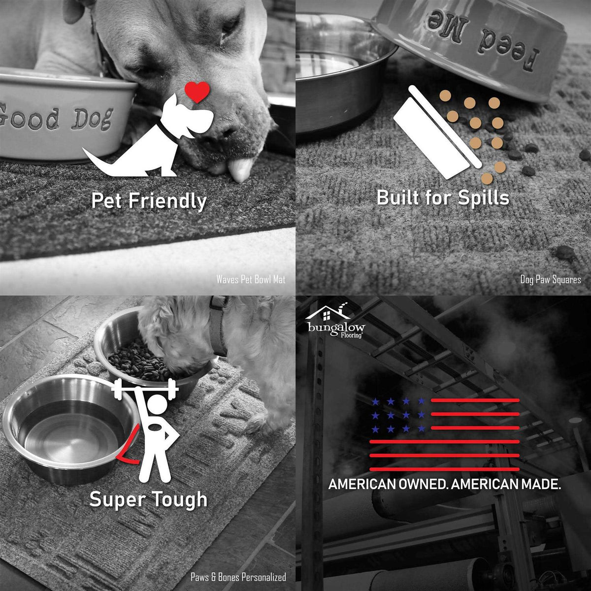 Dog Bone Dog Dinner Mat Q36116