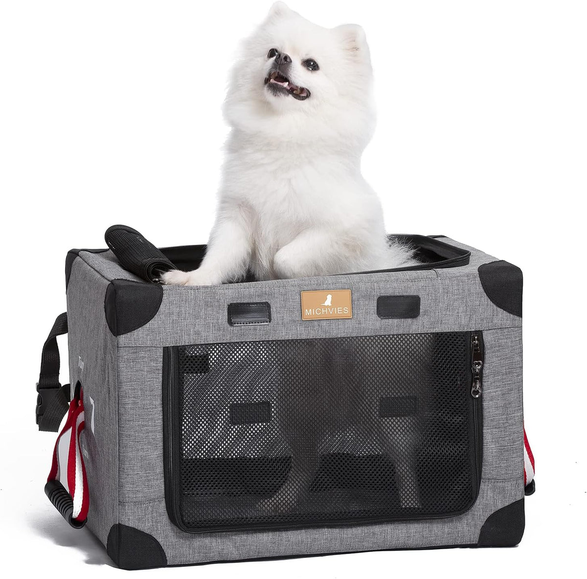 Army Green Large Portable Dog Crate with Carrying Bag B2628